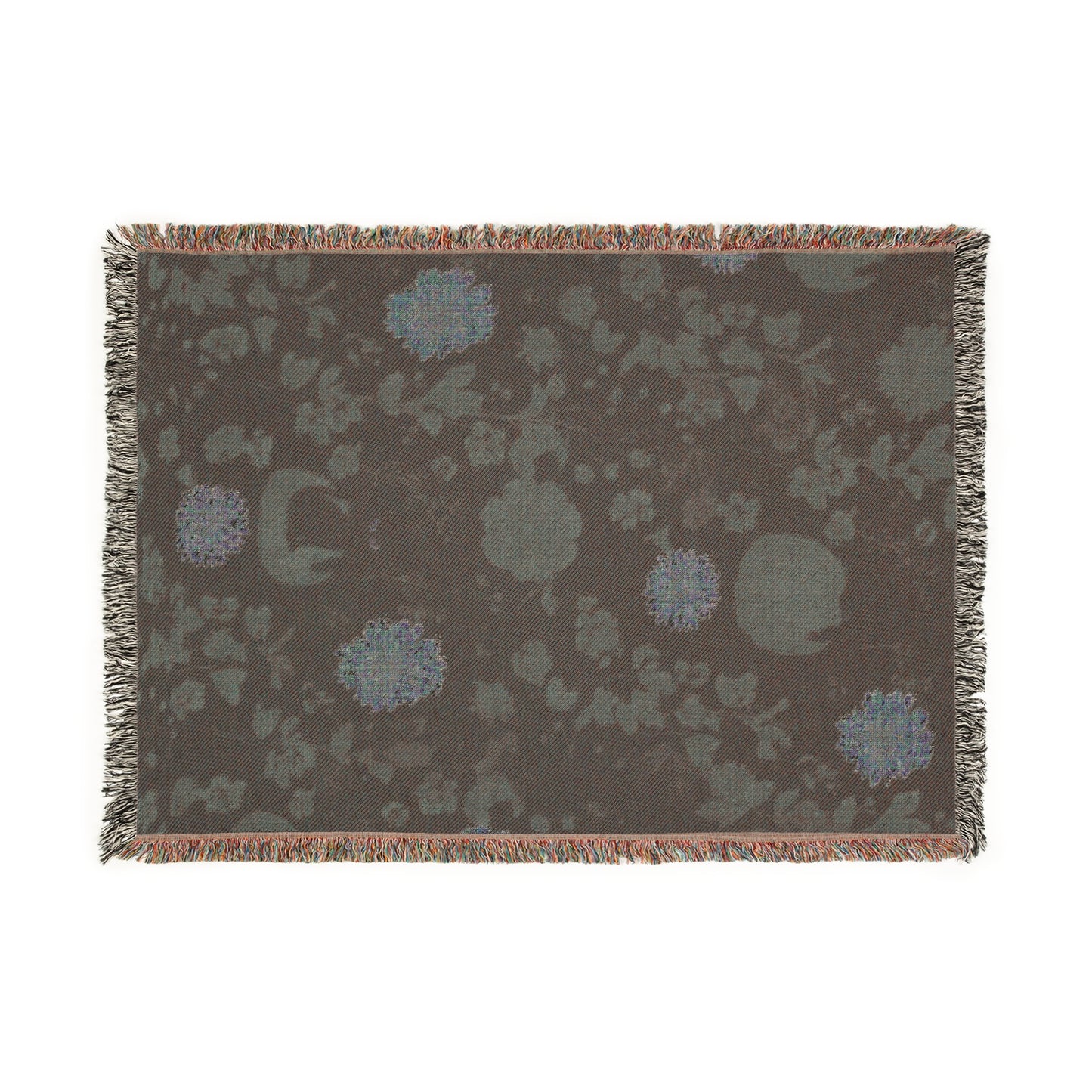 Cozy Floral Woven Blanket | Warm Throw for Home Decor, Gift for Her, Bohemian Style, Picnic Blanket, Cozy Home Essentials