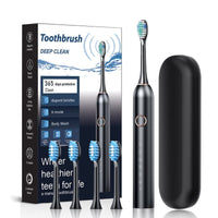 Adult Sonic Electric Toothbrush (4 hds+blk case)