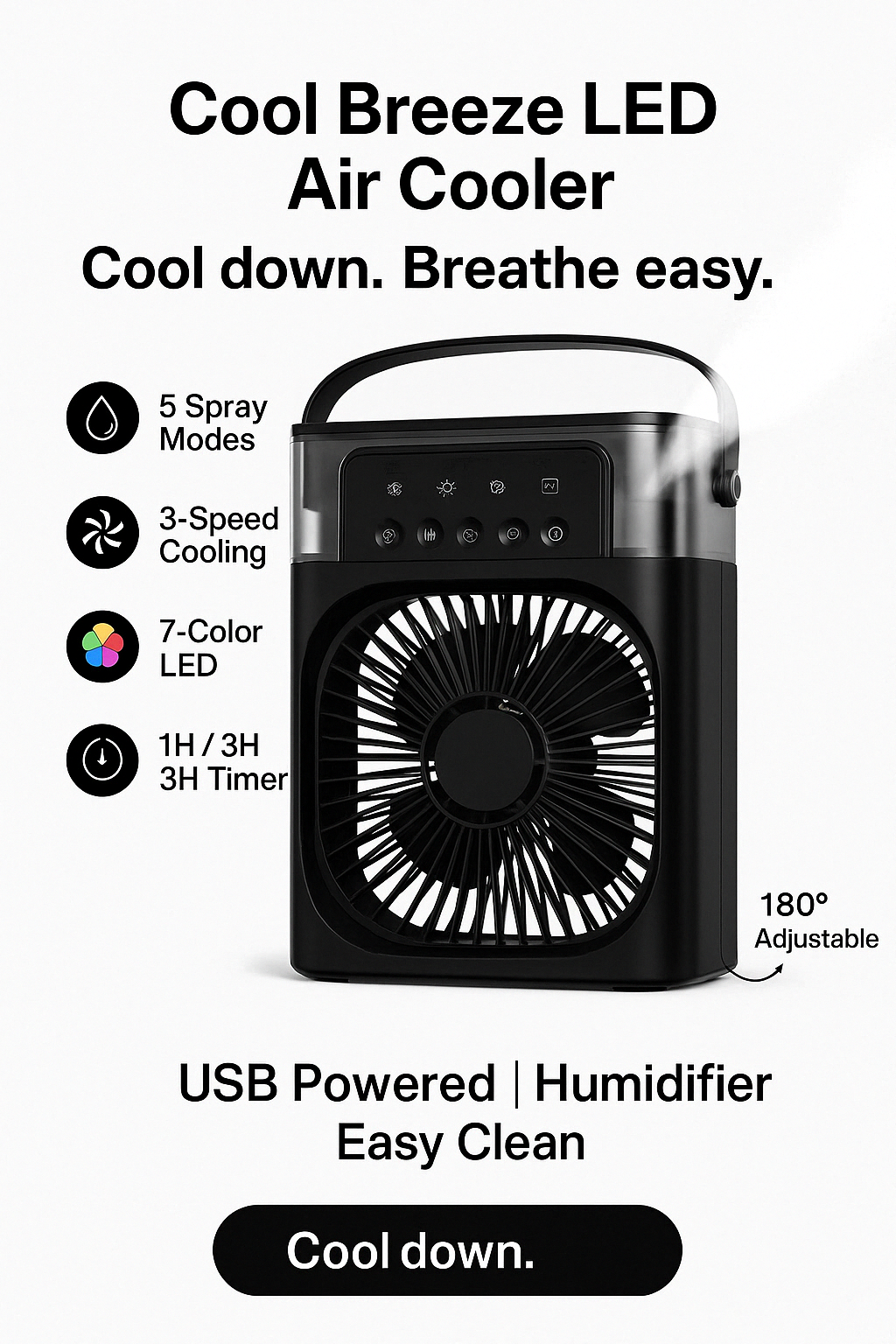 Cool Breeze LED Air Cooler