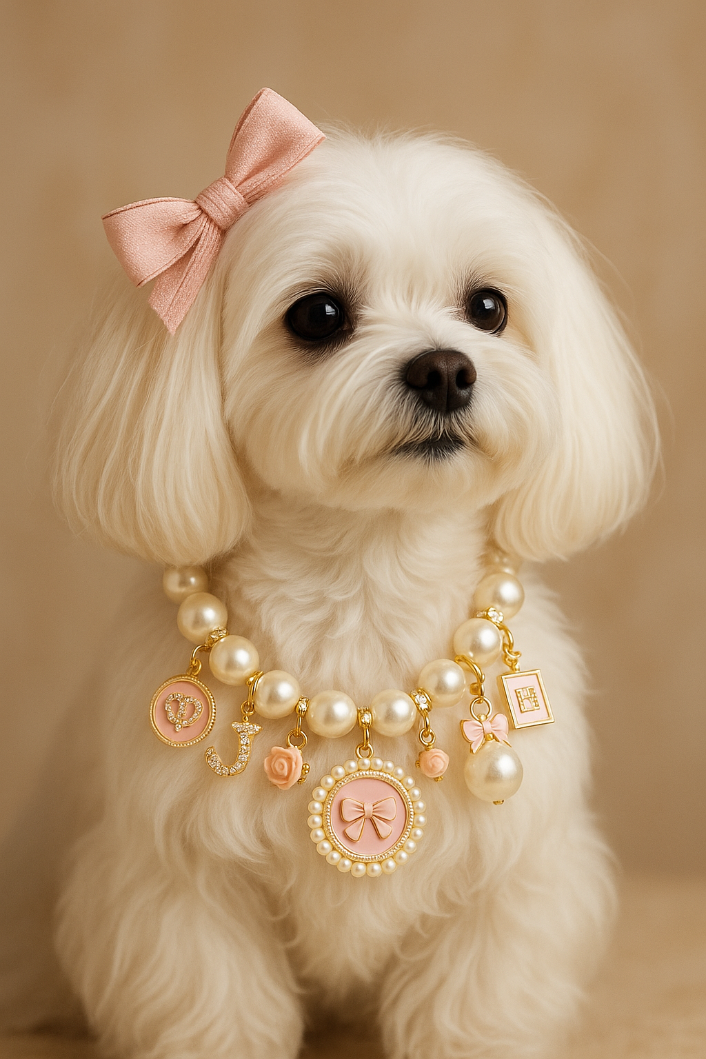 Elegant Pearl Pet Necklace