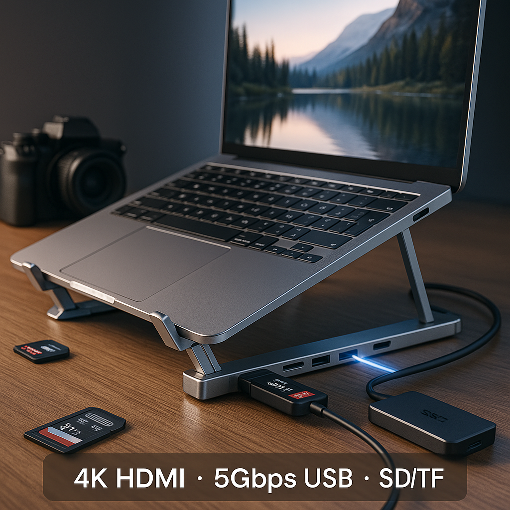 LiftDock™ 8-in-1 USB-C Stand Hub