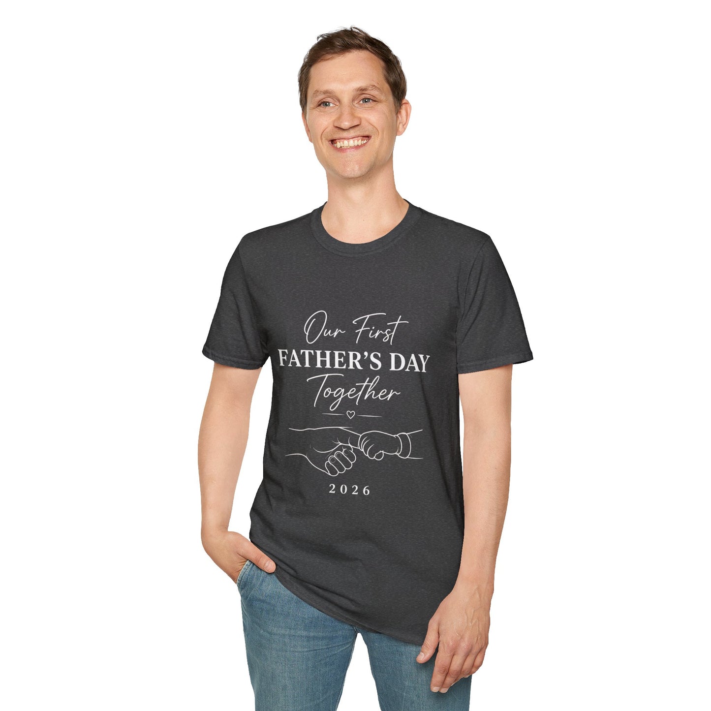 Our First Father's Day Together - Dad's Matching Custom T-shirt