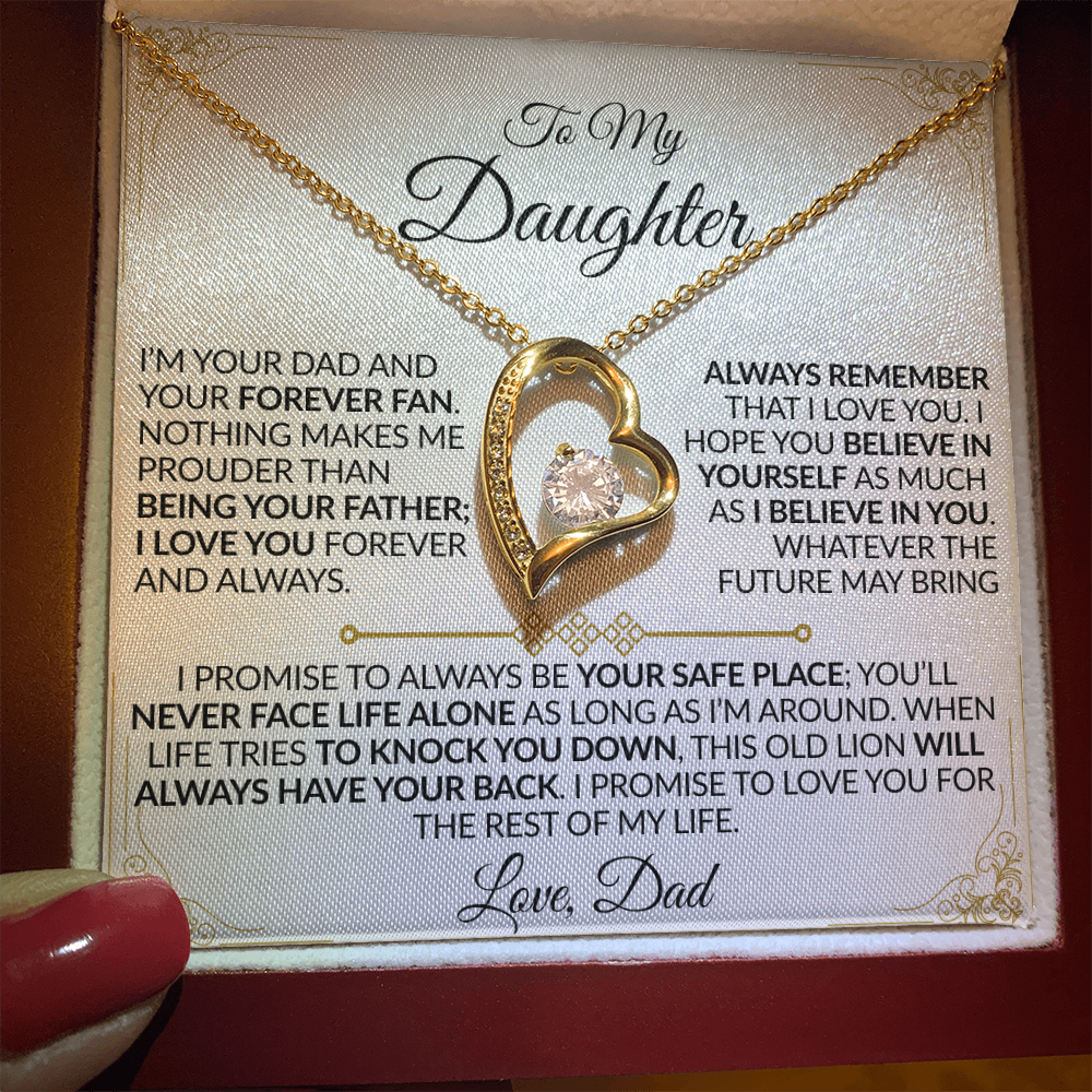 Dad to Daughter: You'll Never Face Life Alone Necklace