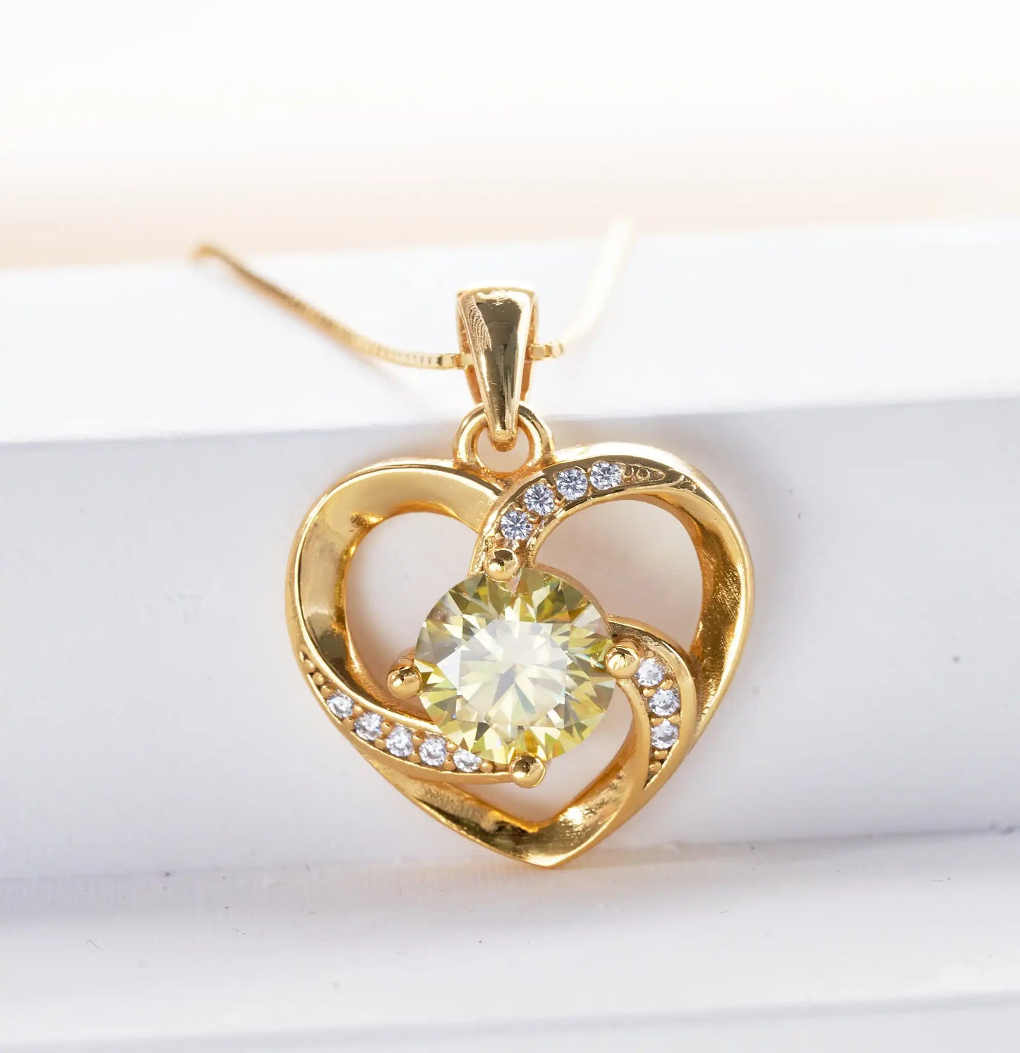 Sparkling Heart Moissanite Necklace