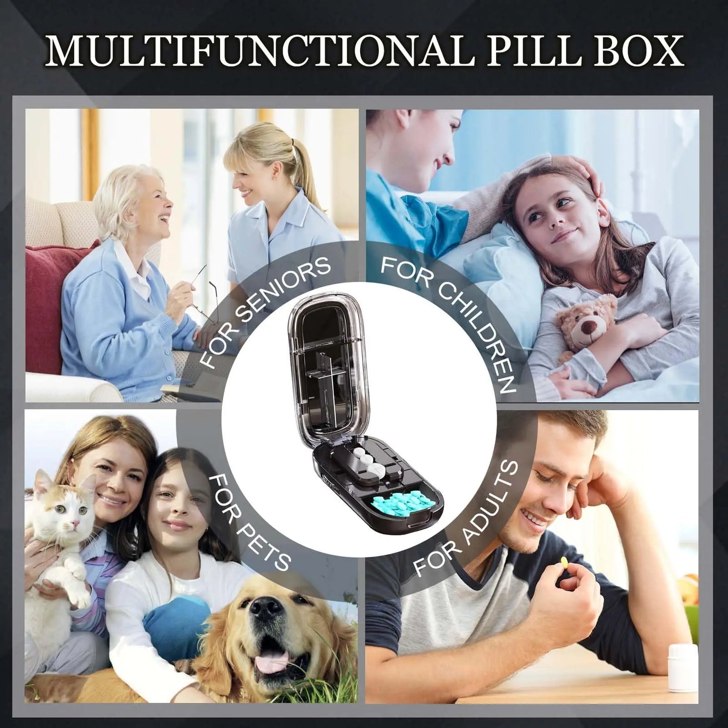Portable Pill Cutter Box
