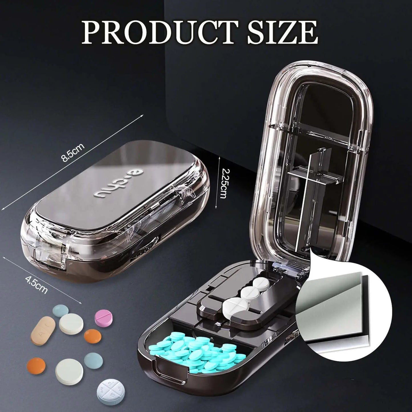 Portable Pill Cutter Box