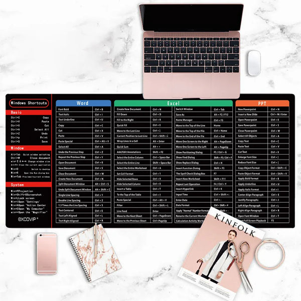 Windows & Word Shortcut Mouse Pad