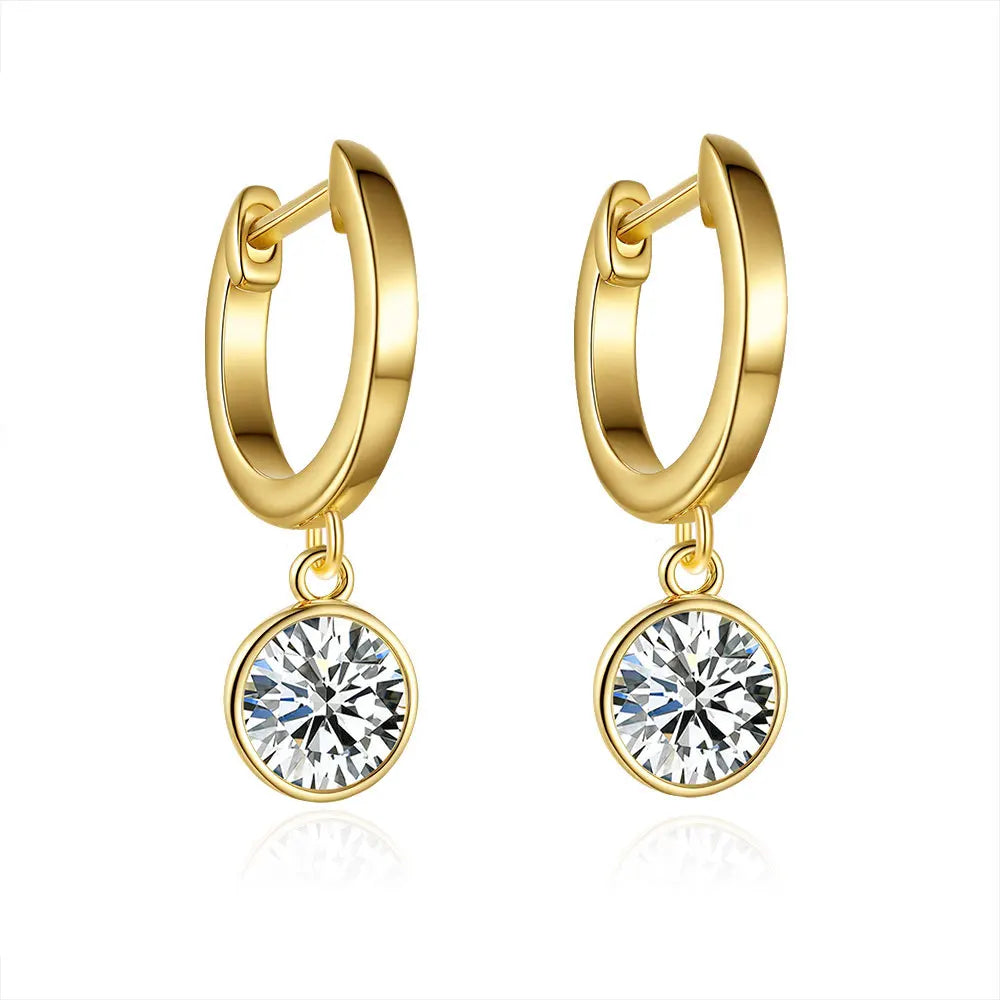 Radiant Gold Moissanite Earrings