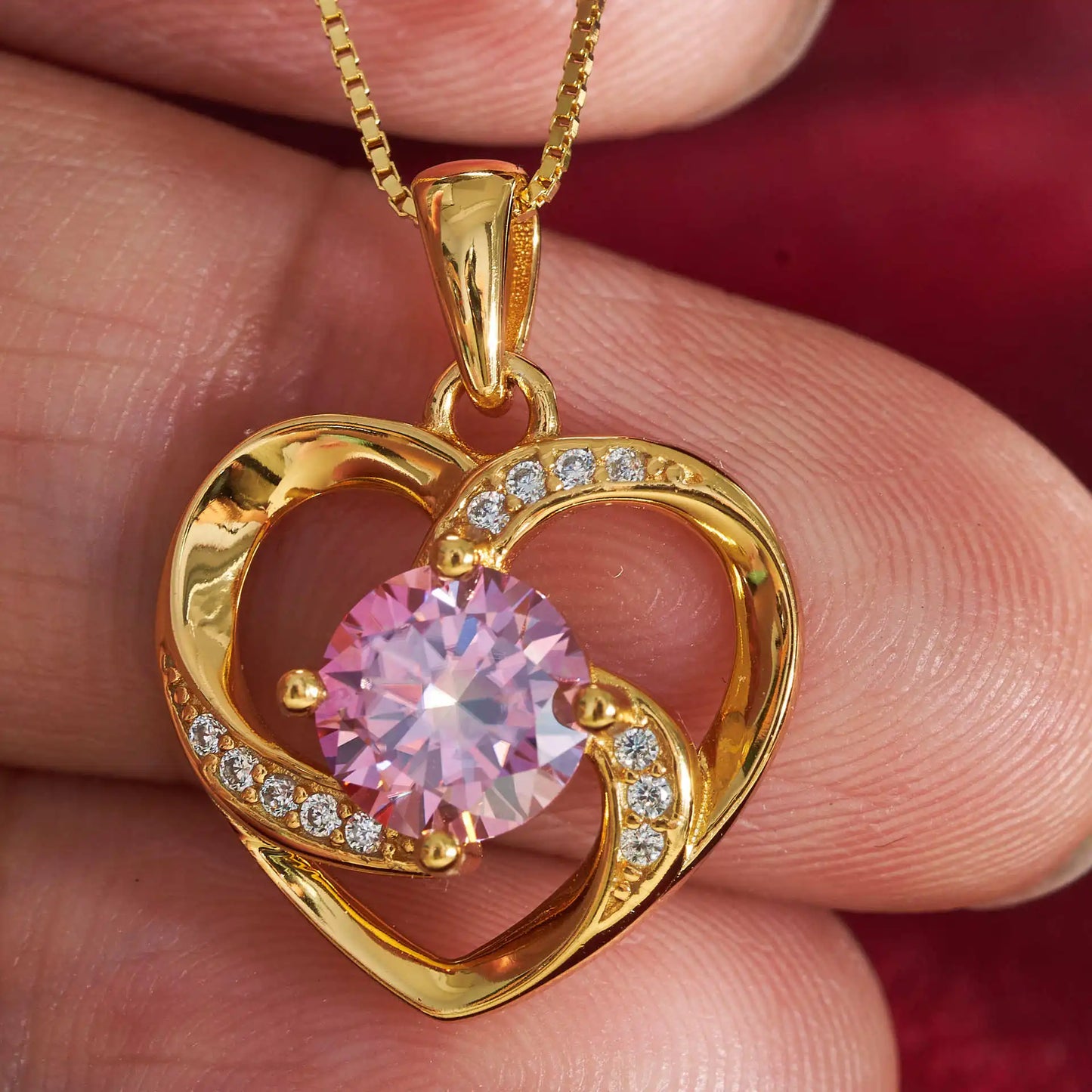 Sparkling Heart Moissanite Necklace
