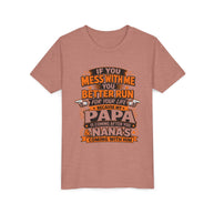 ¿Te metes conmigo? Corre por tu vida. Camiseta Juvenil | Camiseta Divertida