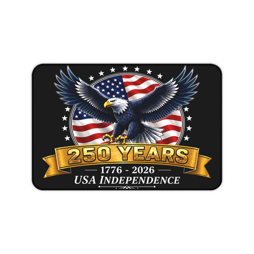 250 Years USA Independence Desk Mat | Bald Eagle American Flag 1776-2026