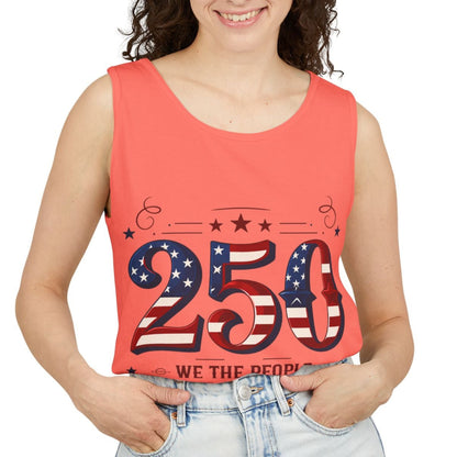 250 Anniversary Stars & Stripes We The People Tank Top | Patriotic USA
