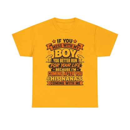 Mess With My Boy T-Shirt | Protective Mom Dad Shirt, Funny Graphic Tee