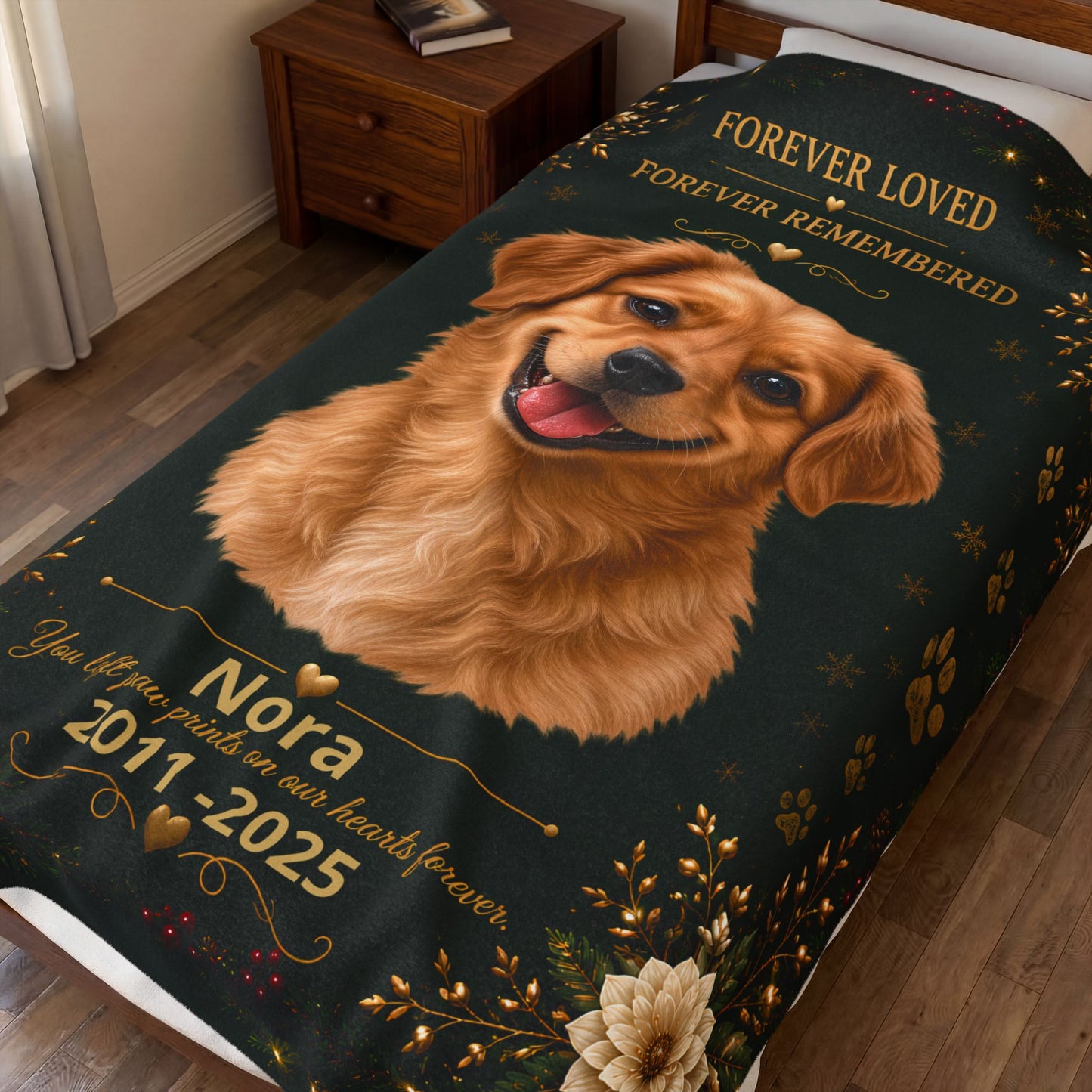 Forever Loved, Forever Remembered™ — Personalized Pet Memorial Blanket