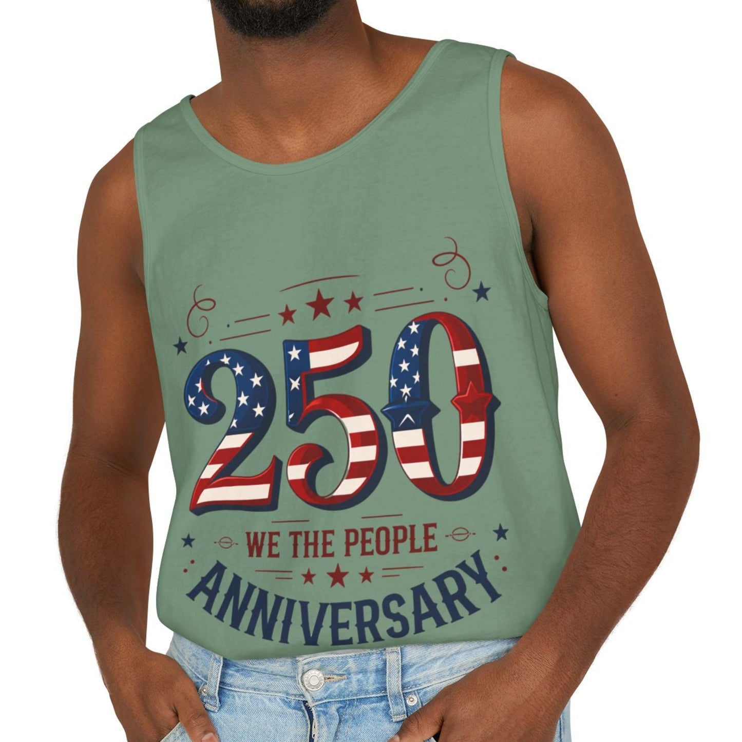 250 Anniversary Stars & Stripes We The People Tank Top | Patriotic USA