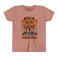 ¿Te metes conmigo? Corre por tu vida. Camiseta Juvenil | Camiseta Divertida
