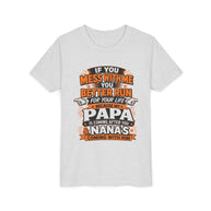 ¿Te metes conmigo? Corre por tu vida. Camiseta Juvenil | Camiseta Divertida