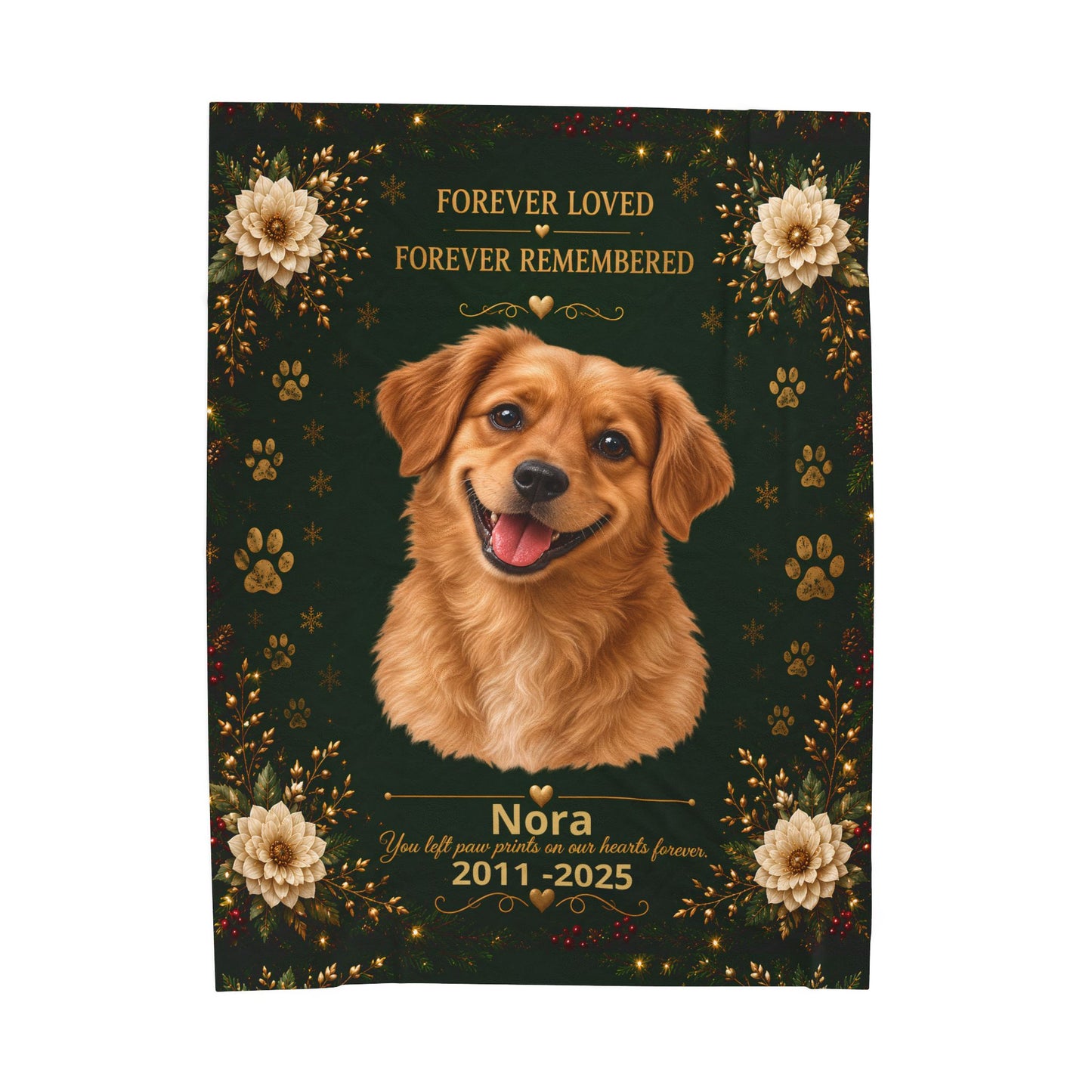 Forever Loved, Forever Remembered™ — Personalized Pet Memorial Blanket