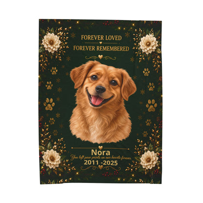 Forever Loved, Forever Remembered™ — Personalized Pet Memorial Blanket