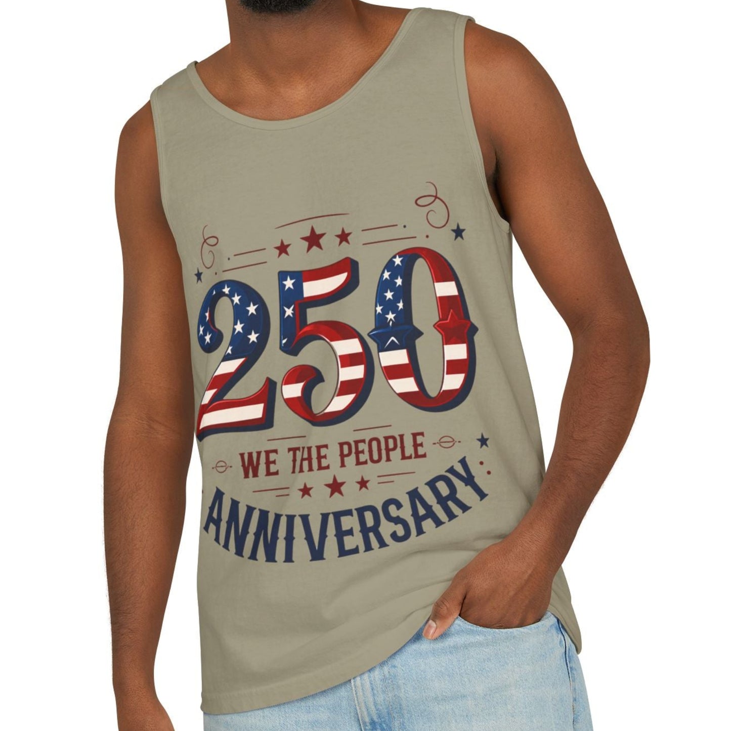 250 Anniversary Stars & Stripes We The People Tank Top | Patriotic USA