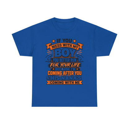 Mess With My Boy T-Shirt | Protective Mom Dad Shirt, Funny Graphic Tee