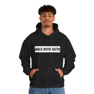 Sudadera con capucha Camina con fe — Sudadera cristiana inspiradora