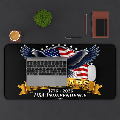 250 Years USA Independence Desk Mat | Bald Eagle American Flag 1776-2026