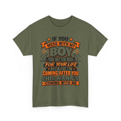 Mess With My Boy T-Shirt | Protective Mom Dad Shirt, Funny Graphic Tee