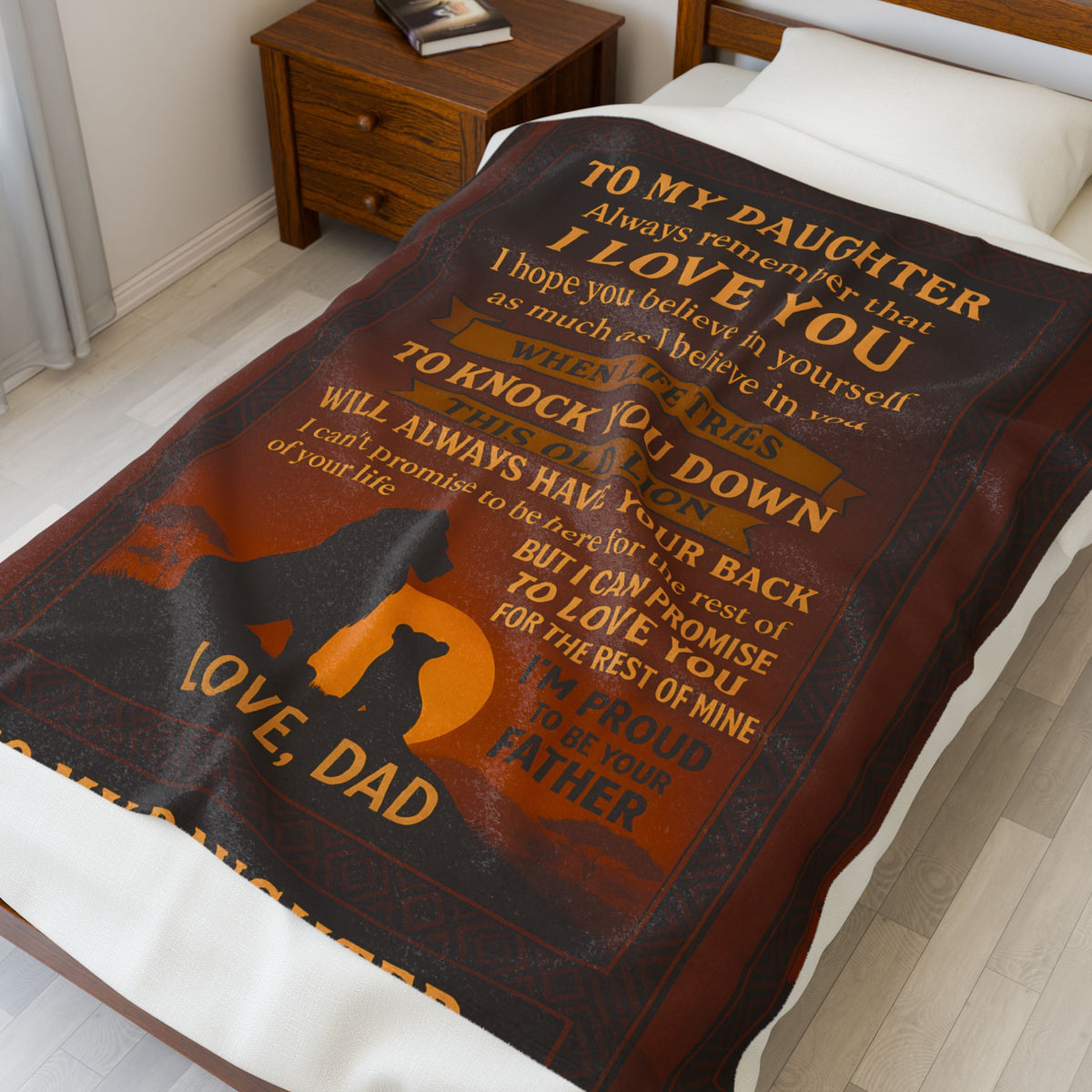 Daughter Love Keepsake Blanket