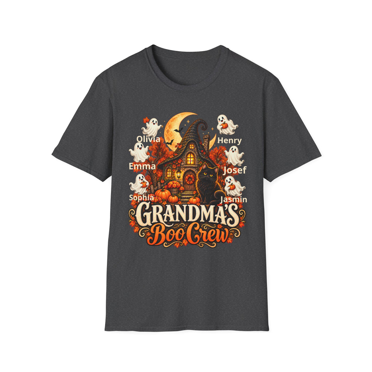 Grandma’s Boo Crew Personalized Halloween T-Shirt