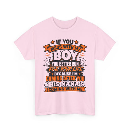 Mess With My Boy T-Shirt | Protective Mom Dad Shirt, Funny Graphic Tee