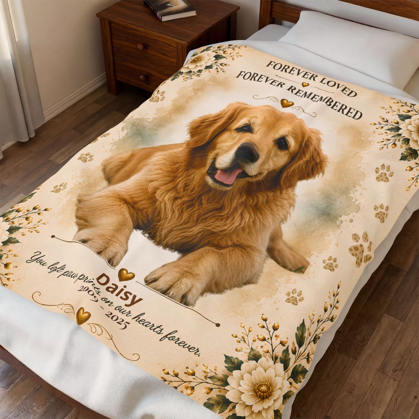 Personalized Pet Memorial Blanket – Forever Loved