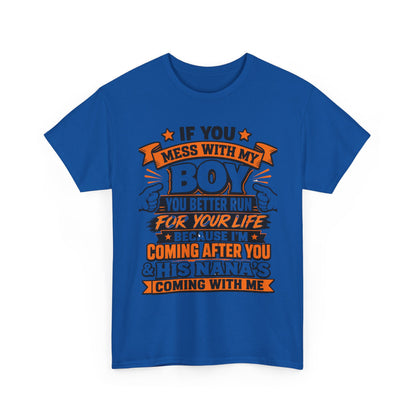 Mess With My Boy T-Shirt | Protective Mom Dad Shirt, Funny Graphic Tee