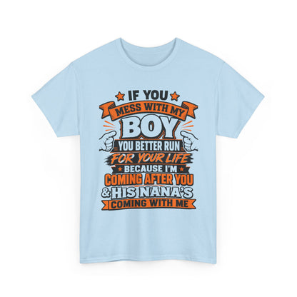 Mess With My Boy T-Shirt | Protective Mom Dad Shirt, Funny Graphic Tee