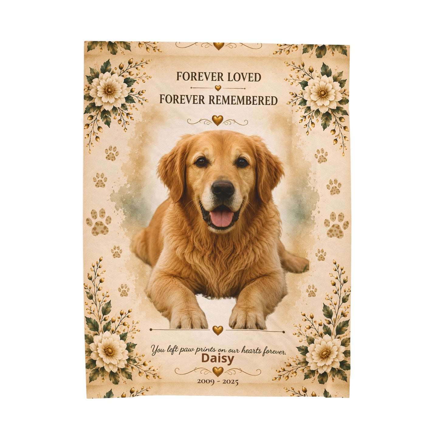 Personalized Pet Memorial Blanket – Forever Loved