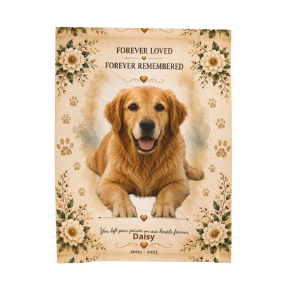 Personalized Pet Memorial Blanket – Forever Loved