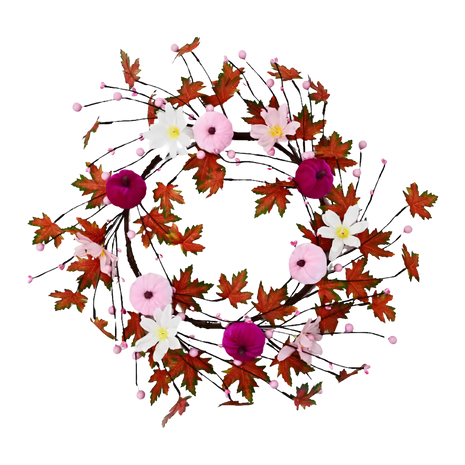 Rugged Autumn Pumpkin Door Wreath