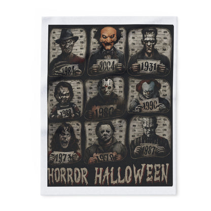 Horror Icons Arctic Fleece Blanket | Cozy Halloween Throw with Horror Movie Characters | Soft 315gsm Blanket Gift for Horror Fans