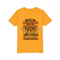 ¿Te metes conmigo? Corre por tu vida. Camiseta Juvenil | Camiseta Divertida