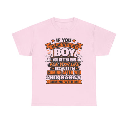 Mess With My Boy T-Shirt | Protective Mom Dad Shirt, Funny Graphic Tee