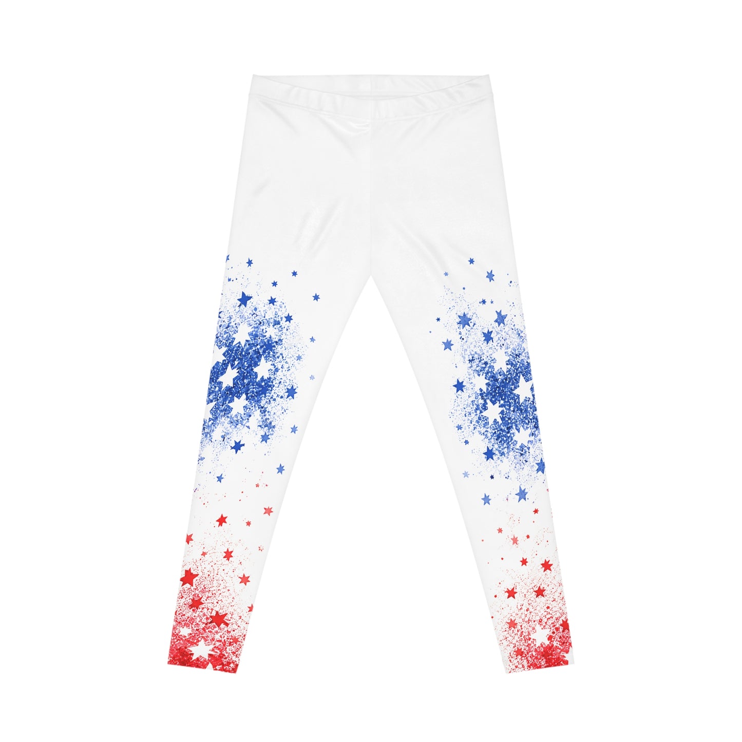 Red White Blue Star Gradient Leggings