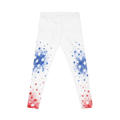 Red White Blue Star Gradient Leggings