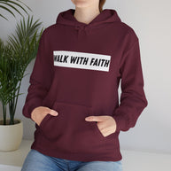 Sudadera con capucha Camina con fe — Sudadera cristiana inspiradora