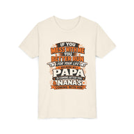 ¿Te metes conmigo? Corre por tu vida. Camiseta Juvenil | Camiseta Divertida