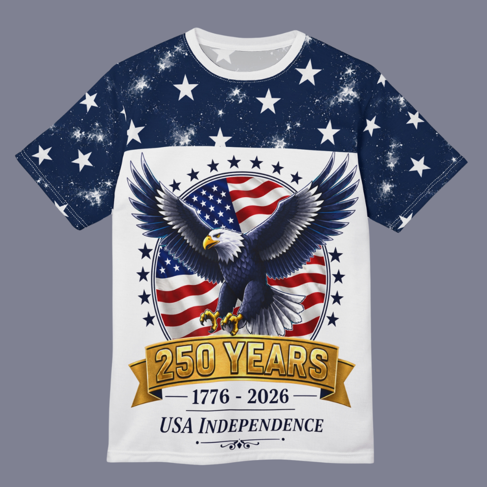 250 Years USA Independence Eagle T-Shirt | 1776-2026 Anniversary