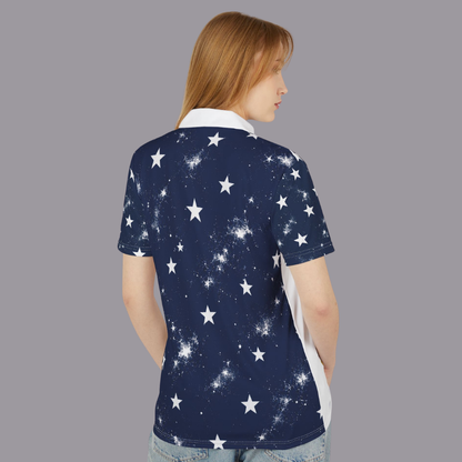 250 Years USA Independence Eagle Polo Shirt | 1776-2026 Patriotic Stars | Design Back