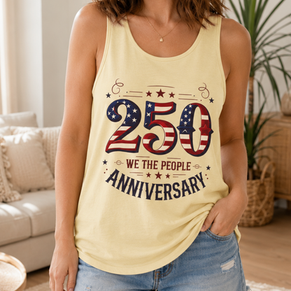 250 Anniversary Stars & Stripes We The People Tank Top | Patriotic USA