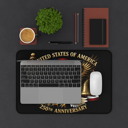 United States 250th Anniversary Eagle Statue of Liberty Desk Mat | Flag Liberty Bell
