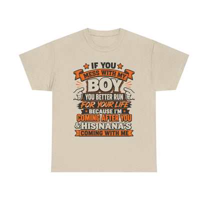 Mess With My Boy T-Shirt | Protective Mom Dad Shirt, Funny Graphic Tee