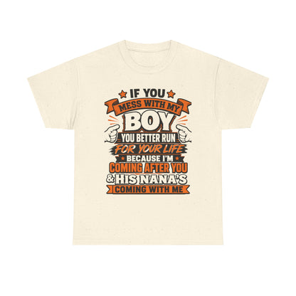 Mess With My Boy T-Shirt | Protective Mom Dad Shirt, Funny Graphic Tee